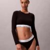 Icon Cotton Modal Lightly Lined Long Sleeve Tee Bralette