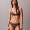 Icon Cotton Modal Metallic Lightly Lined Triangle Bralette