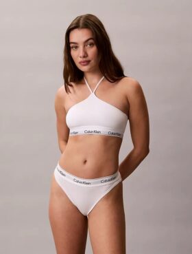 Icon Cotton Modal Unlined Halter Bralette