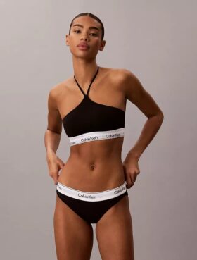 Icon Cotton Modal Unlined Halter Bralette