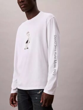Kate Moss Graphic Relaxed Long Sleeve T-Shirt