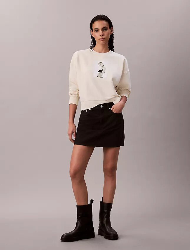 Kate Moss Terry Graphic Relaxed Sweatshirt Kate Moss Terry Graphic Relaxed Sweatshirt