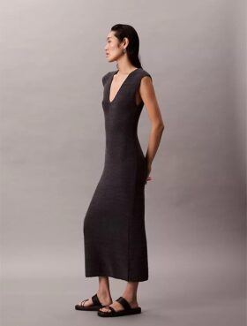 Knit Sleeveless Midi Dress