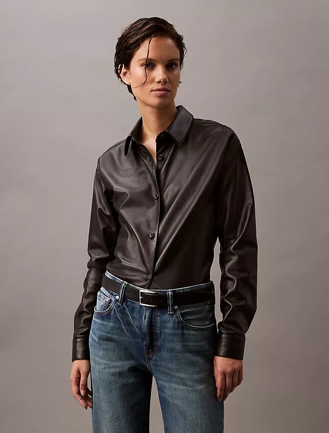 Lamb Leather Button-Down Shirt Lamb Leather Button-Down Shirt
