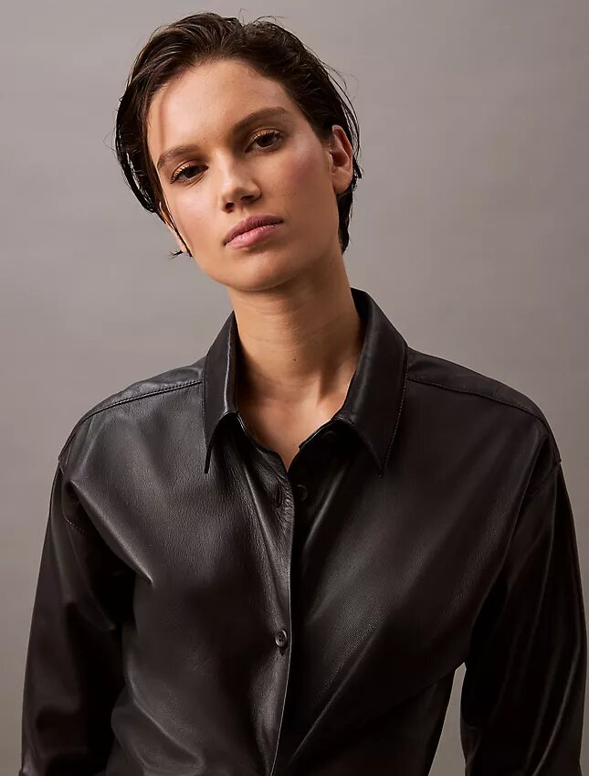 Lamb Leather Button-Down Shirt Lamb Leather Button-Down Shirt