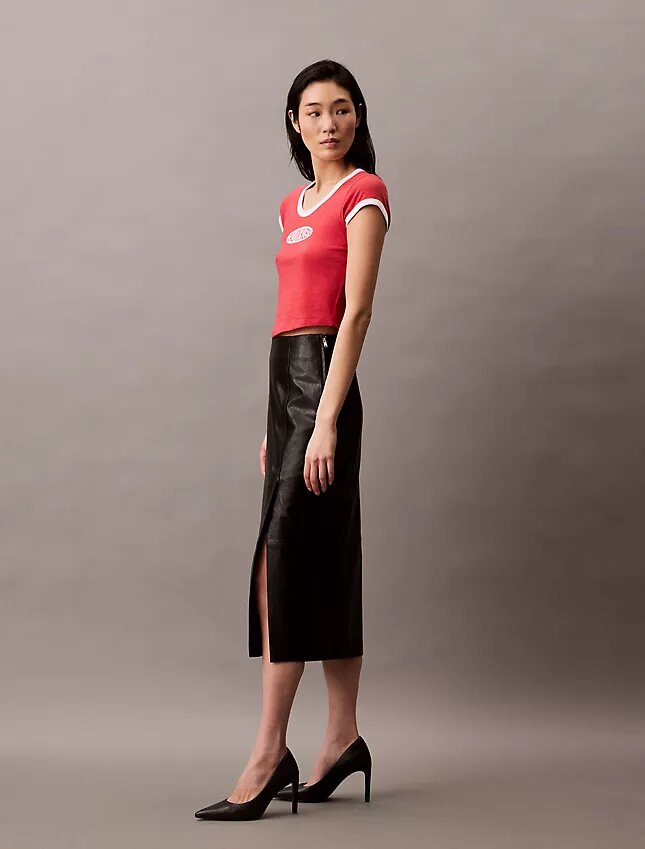 Lamb Leather Midi Skirt Lamb Leather Midi Skirt