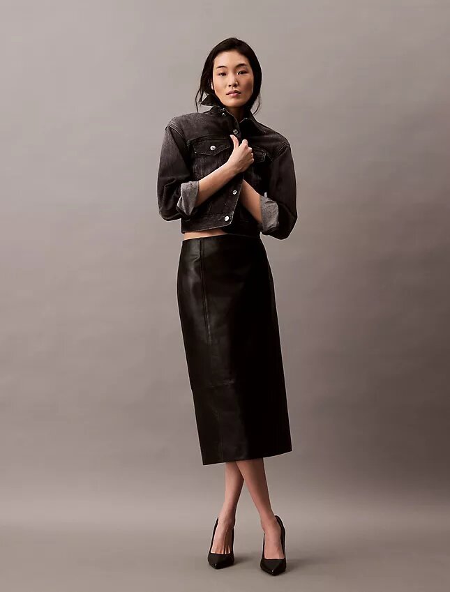 Lamb Leather Midi Skirt Lamb Leather Midi Skirt