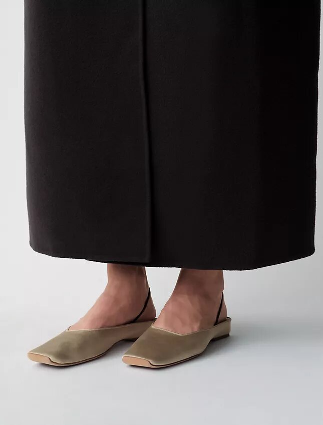 Lana Silk Satin Ballerina Flat Lana Silk Satin Ballerina Flat