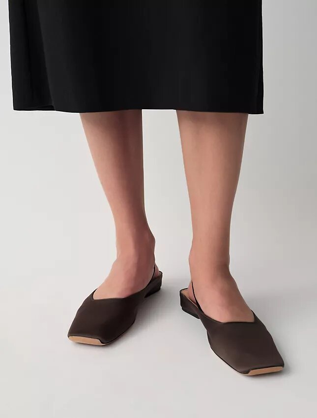 Lana Silk Satin Ballerina Flat Lana Silk Satin Ballerina Flat