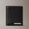 Leather Logo Plaque Slim Bifold Wallet