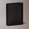 Leather Logo Plaque Slim Bifold Wallet