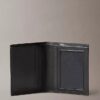 Leather Logo Plaque Slim Bifold Wallet