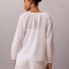 Light Cotton Blend Popover Top
