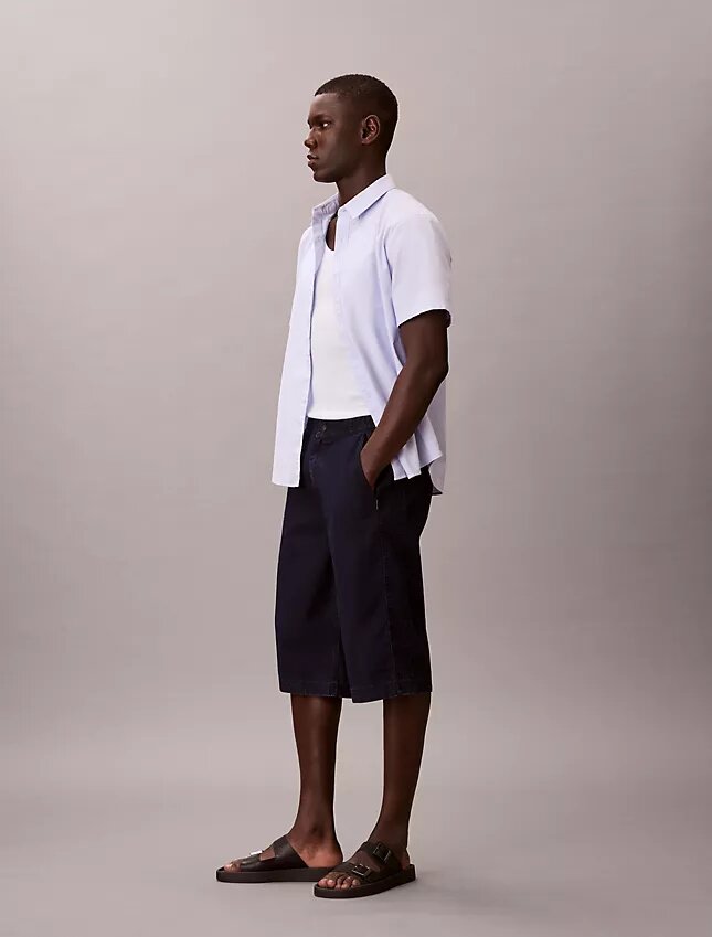 Lightweight Indigo Denim Long Shorts Lightweight Indigo Denim Long Shorts