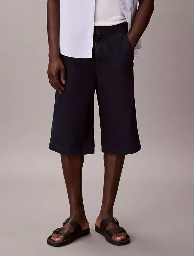Lightweight Indigo Denim Long Shorts Lightweight Indigo Denim Long Shorts