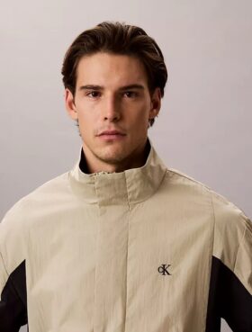 Lightweight Nylon Colorblock Windbreaker Jacket
