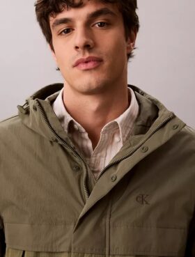 Lightweight Nylon Mixed Media Jacket
