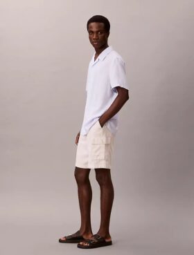 Linen Blend Cargo Shorts