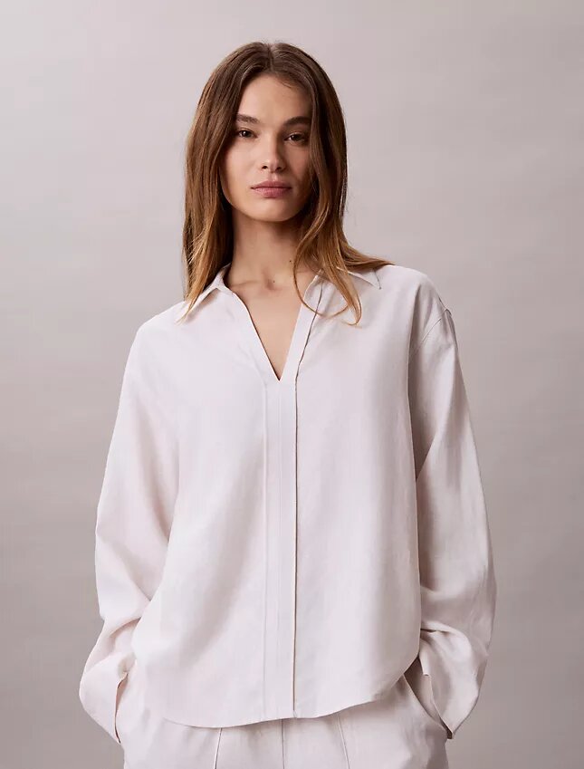 Linen Blend Classic Shirt Linen Blend Classic Shirt