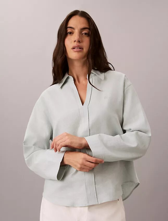 Linen Blend Classic Shirt Linen Blend Classic Shirt