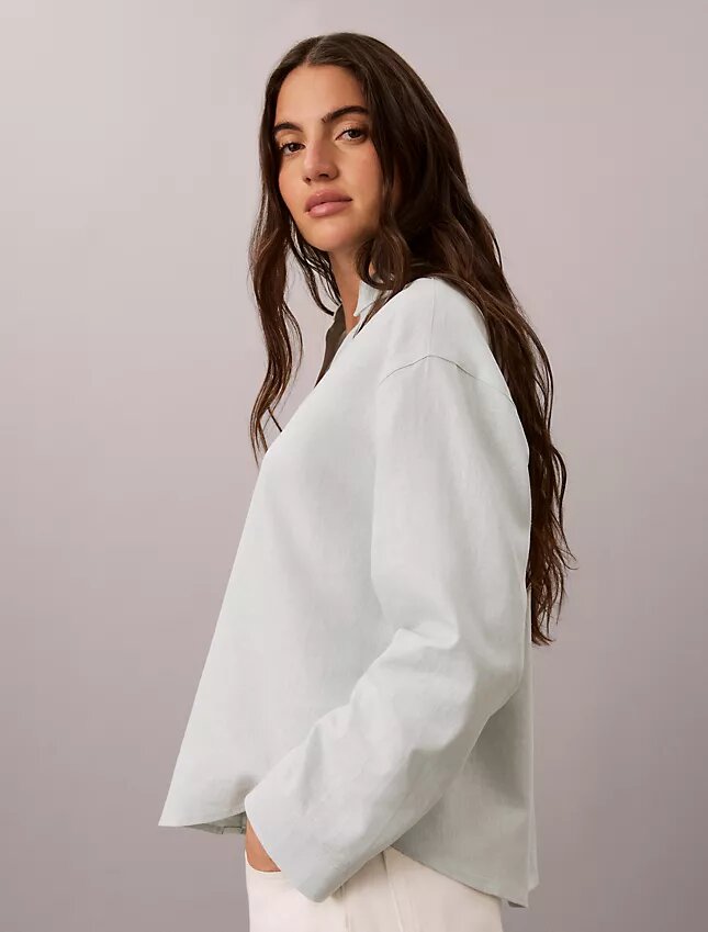 Linen Blend Classic Shirt Linen Blend Classic Shirt