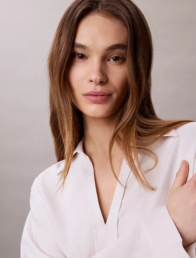 Linen Blend Classic Shirt Linen Blend Classic Shirt