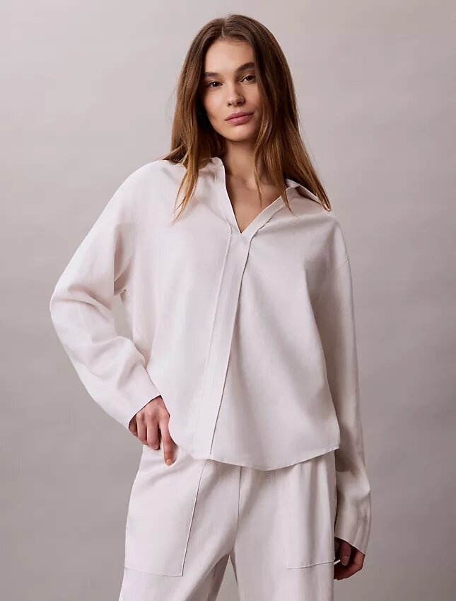 Linen Blend Classic Shirt Linen Blend Classic Shirt