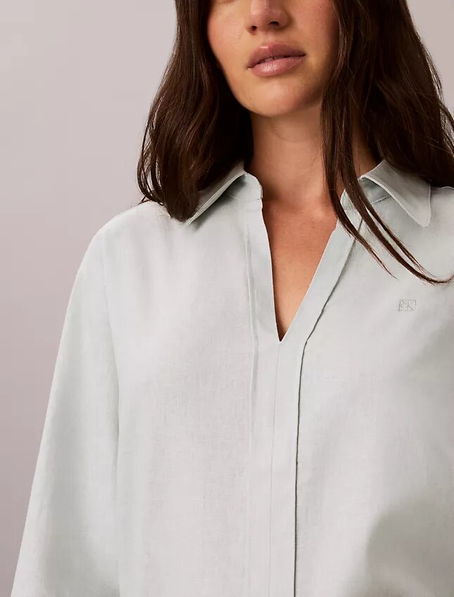 Linen Blend Classic Shirt Linen Blend Classic Shirt