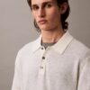Linen Blend Classic Sweater Polo Shirt Linen Blend Classic Sweater Polo Shirt