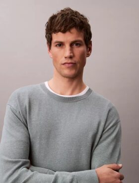 Linen Blend Crewneck Sweater