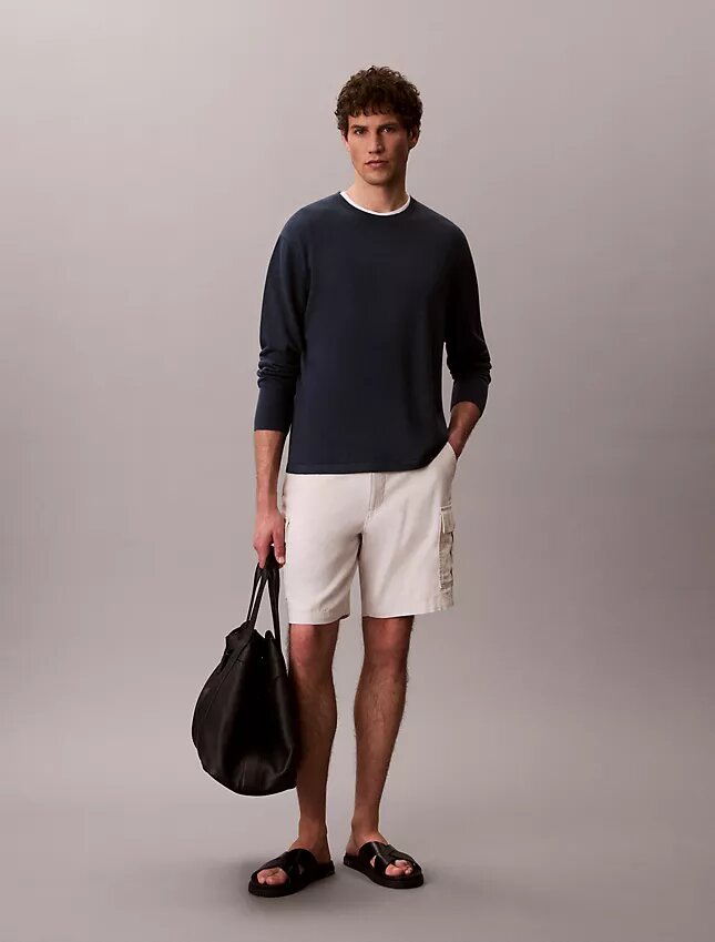 Linen Blend Crewneck Sweater Linen Blend Crewneck Sweater