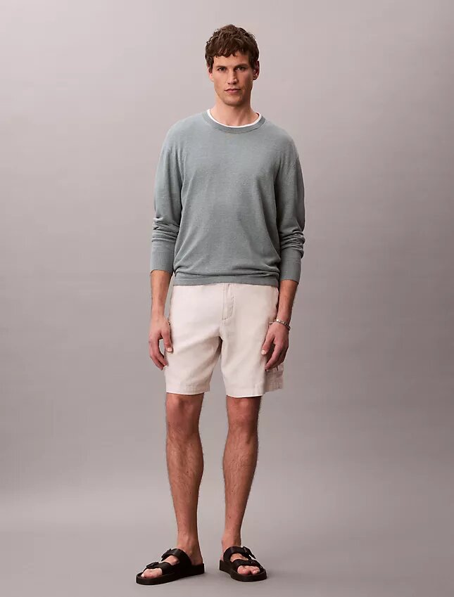 Linen Blend Crewneck Sweater Linen Blend Crewneck Sweater