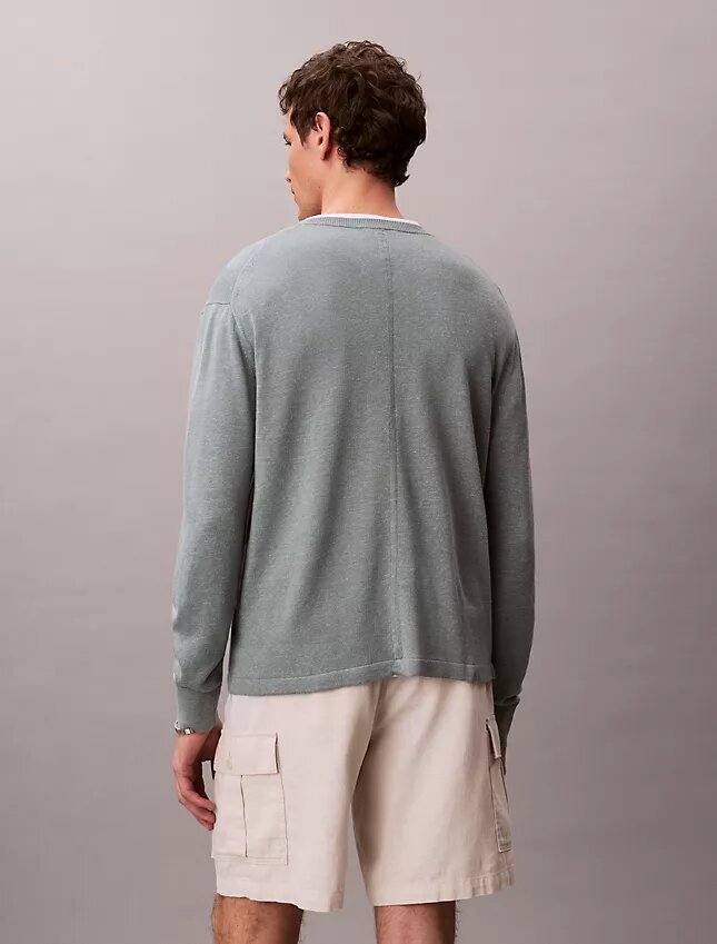 Linen Blend Crewneck Sweater Linen Blend Crewneck Sweater