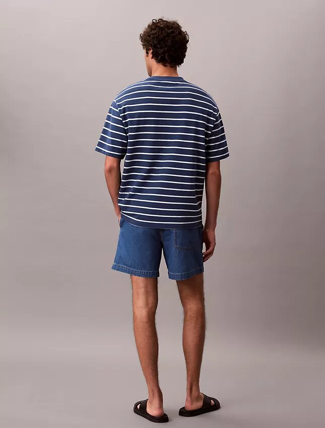 Linen Blend Denim Pull-On Shorts Linen Blend Denim Pull-On Shorts