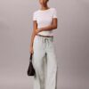 Linen Blend Drawstring Wide Leg Pants Linen Blend Drawstring Wide Leg Pants