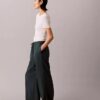 Linen Blend Drawstring Wide Leg Pants Linen Blend Drawstring Wide Leg Pants