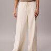 Linen Blend Drawstring Wide Leg Pants Linen Blend Drawstring Wide Leg Pants