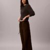 Linen Blend Drawstring Wide Leg Pants Linen Blend Drawstring Wide Leg Pants