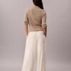 Linen Blend Drawstring Wide Leg Pants Linen Blend Drawstring Wide Leg Pants