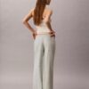 Linen Blend Drawstring Wide Leg Pants Linen Blend Drawstring Wide Leg Pants