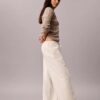 Linen Blend Drawstring Wide Leg Pants Linen Blend Drawstring Wide Leg Pants