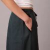Linen Blend Drawstring Wide Leg Pants Linen Blend Drawstring Wide Leg Pants