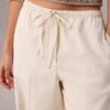 Linen Blend Drawstring Wide Leg Pants Linen Blend Drawstring Wide Leg Pants