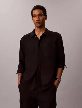 Linen Blend Easy Overshirt