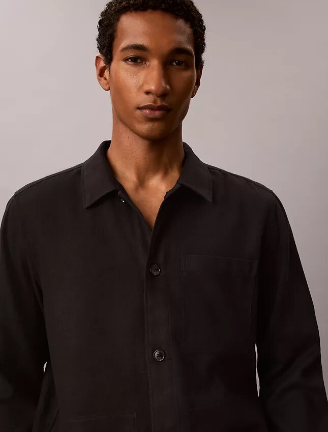 Linen Blend Easy Overshirt Linen Blend Easy Overshirt