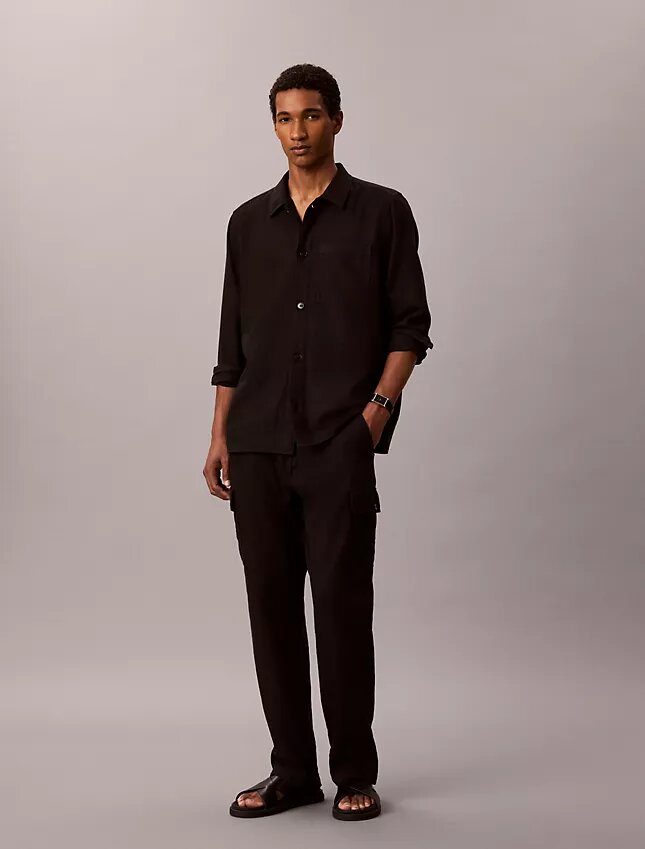 Linen Blend Easy Overshirt Linen Blend Easy Overshirt