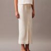 Linen Blend Midi Skirt Linen Blend Midi Skirt