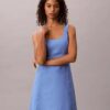 Linen Blend Mini Dress