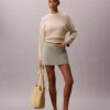 Linen Blend Mini Skort