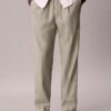 Linen Blend Pleated Pull-On Pants Linen Blend Pleated Pull-On Pants